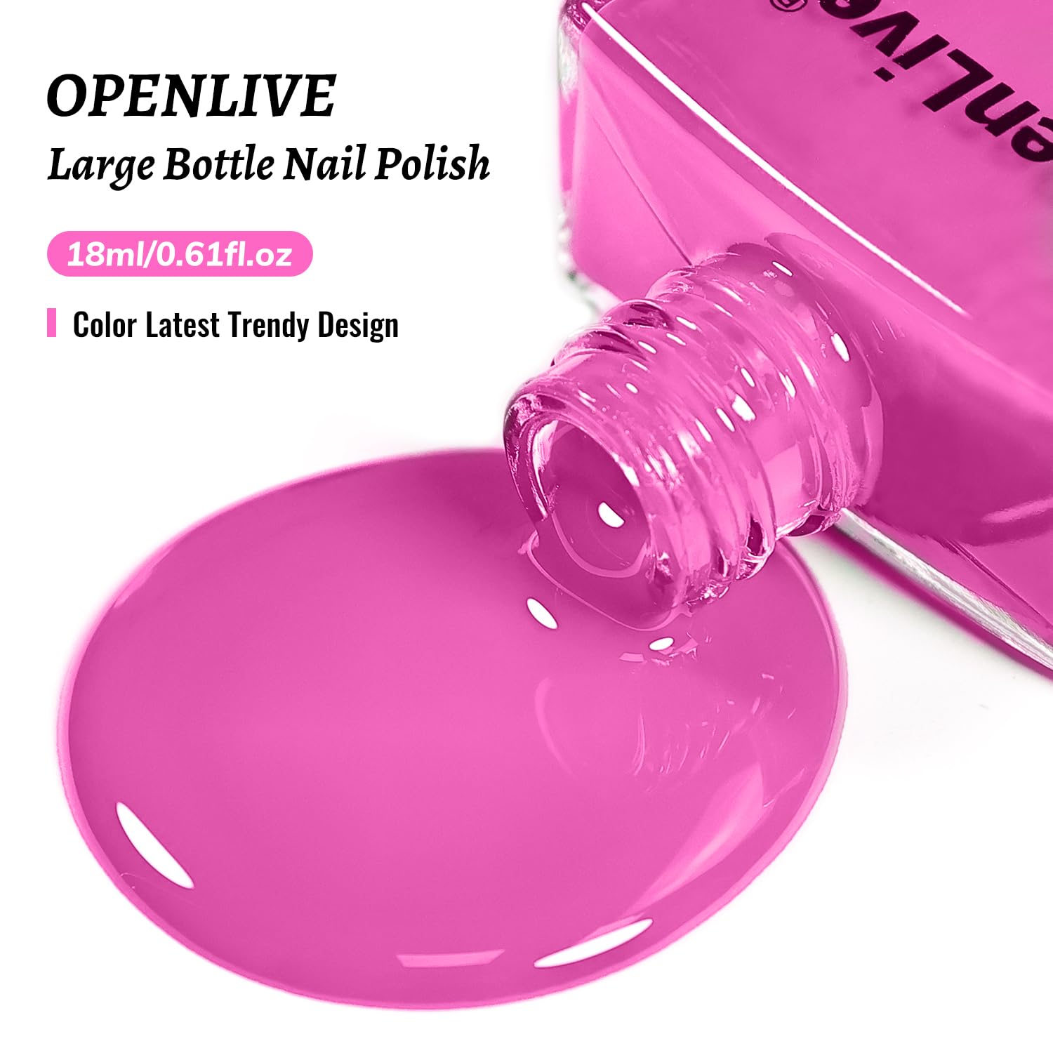 OpenLive manicure lifestyle flatlay showing polished nails and tools