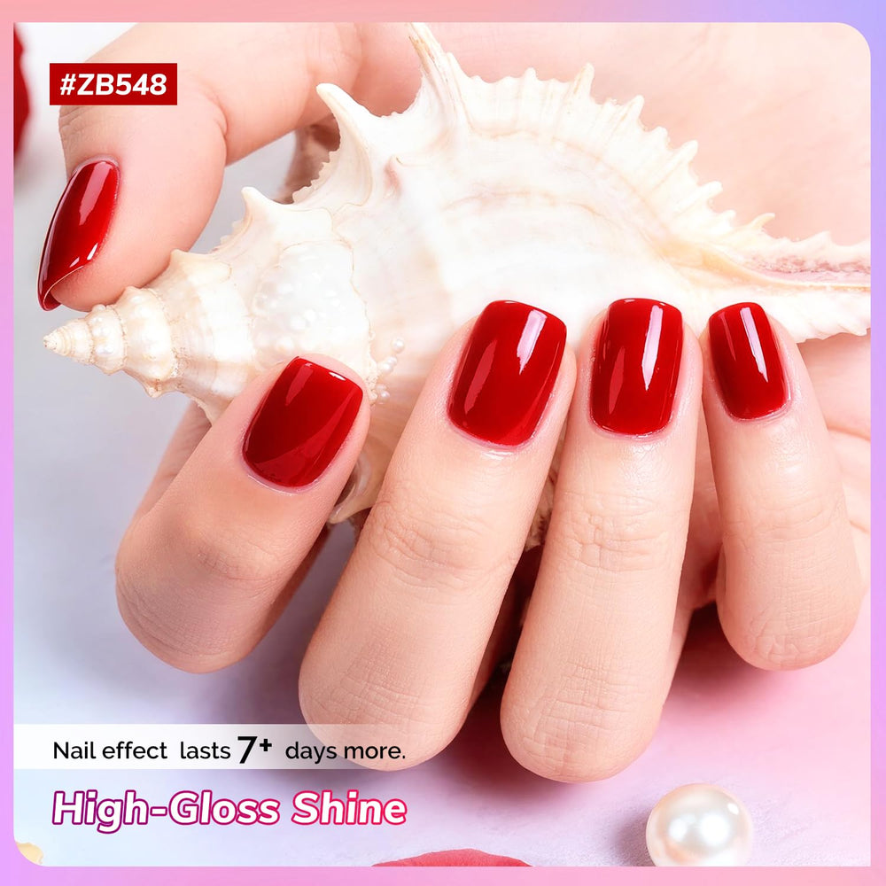 OpenLive nail art in use with rose-red gradient demonstrating professional results