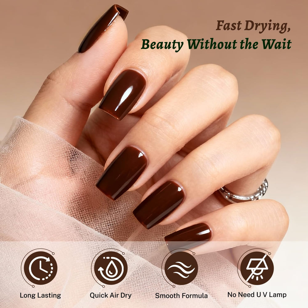 OpenLive nail swatch wheel displaying rich brown color for design planning
