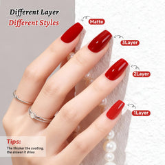 OpenLive red polish applied on nails showing salon-quality shine