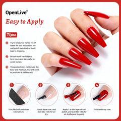 OpenLive polish next to manicure tools showing easy DIY use