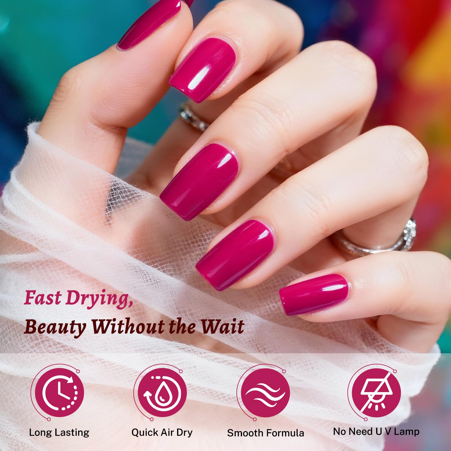 OpenLive closed-up polish surface with glossy shine and rich pigment