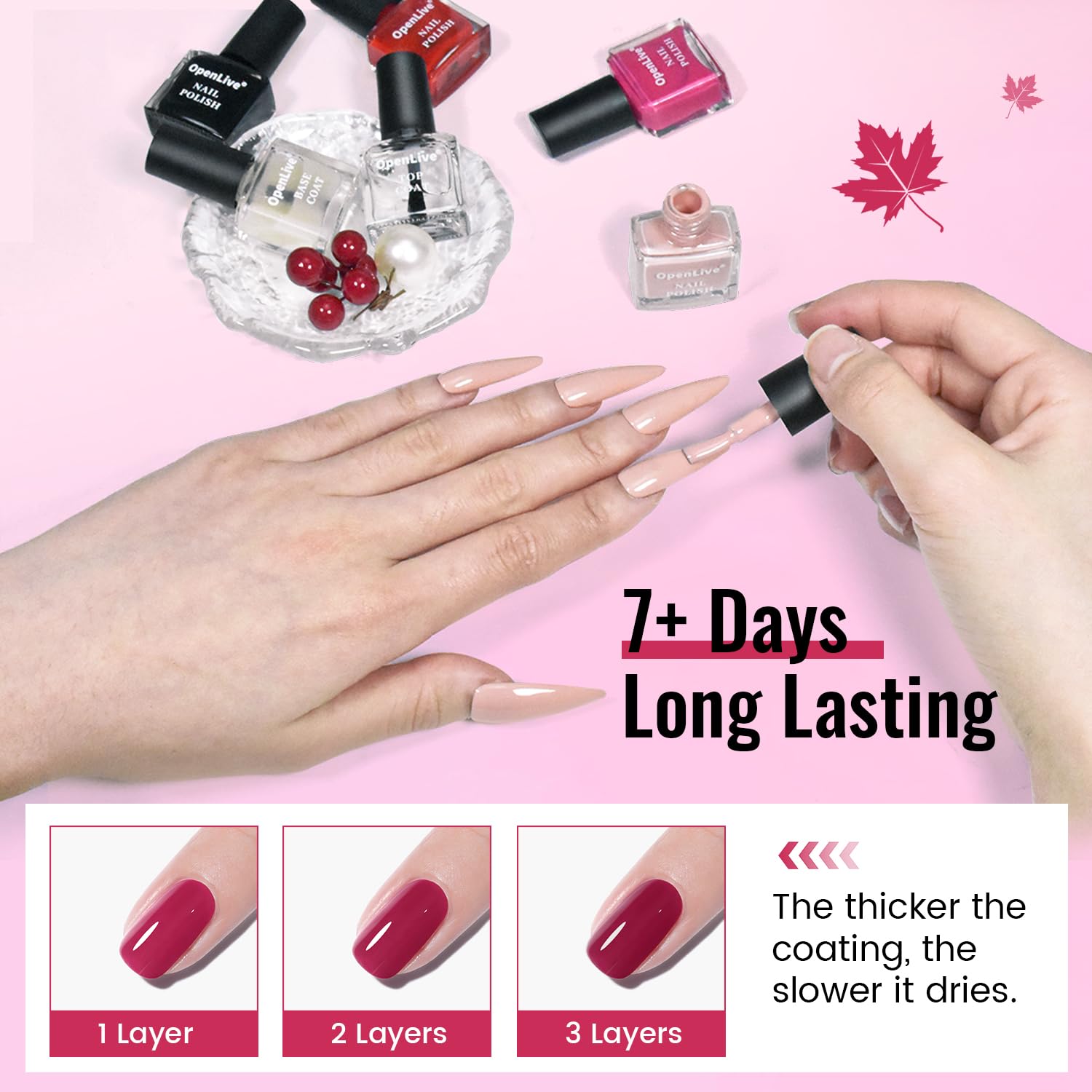 OpenLive nail wheel swatches displaying ten color range for easy selection