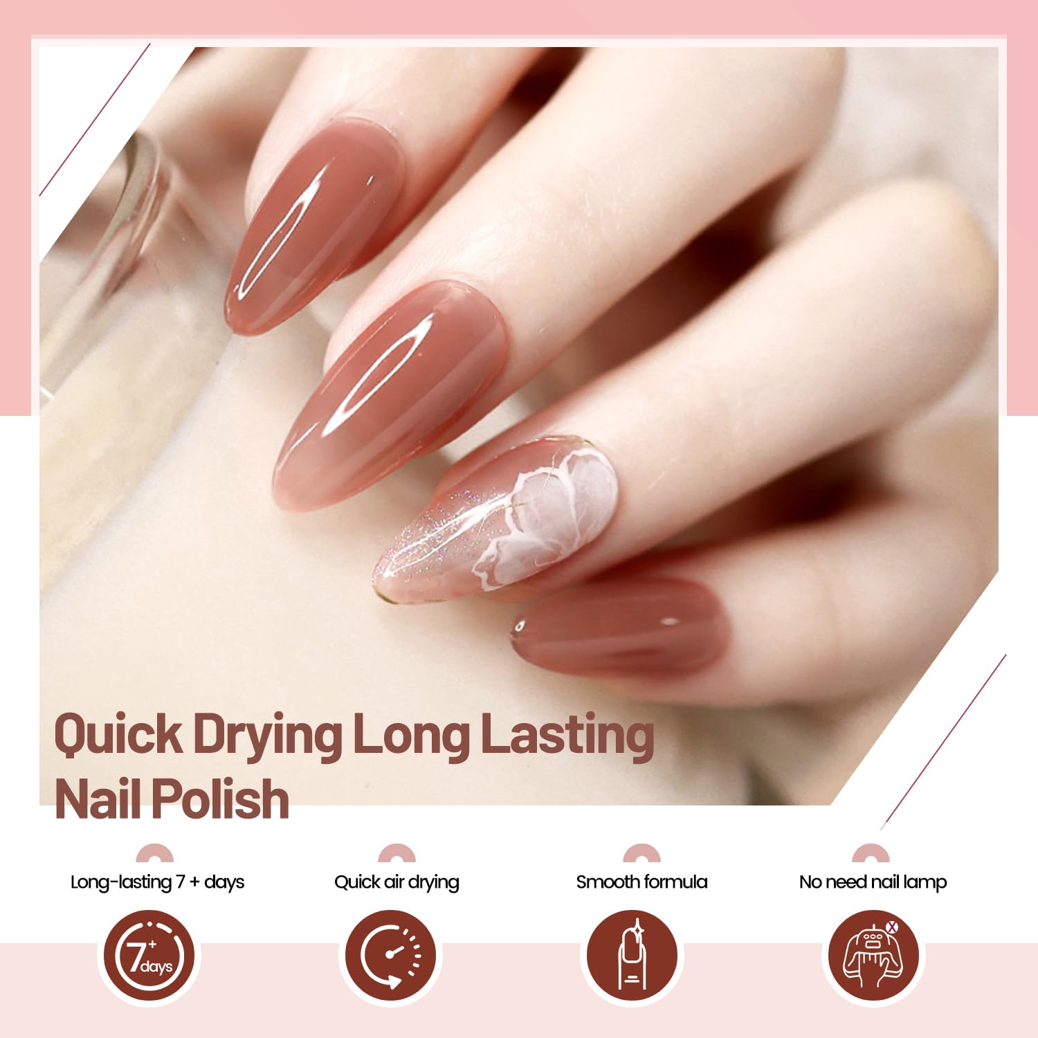 OpenLive texture on nail close-up displaying glossy jelly finish and subtle depth