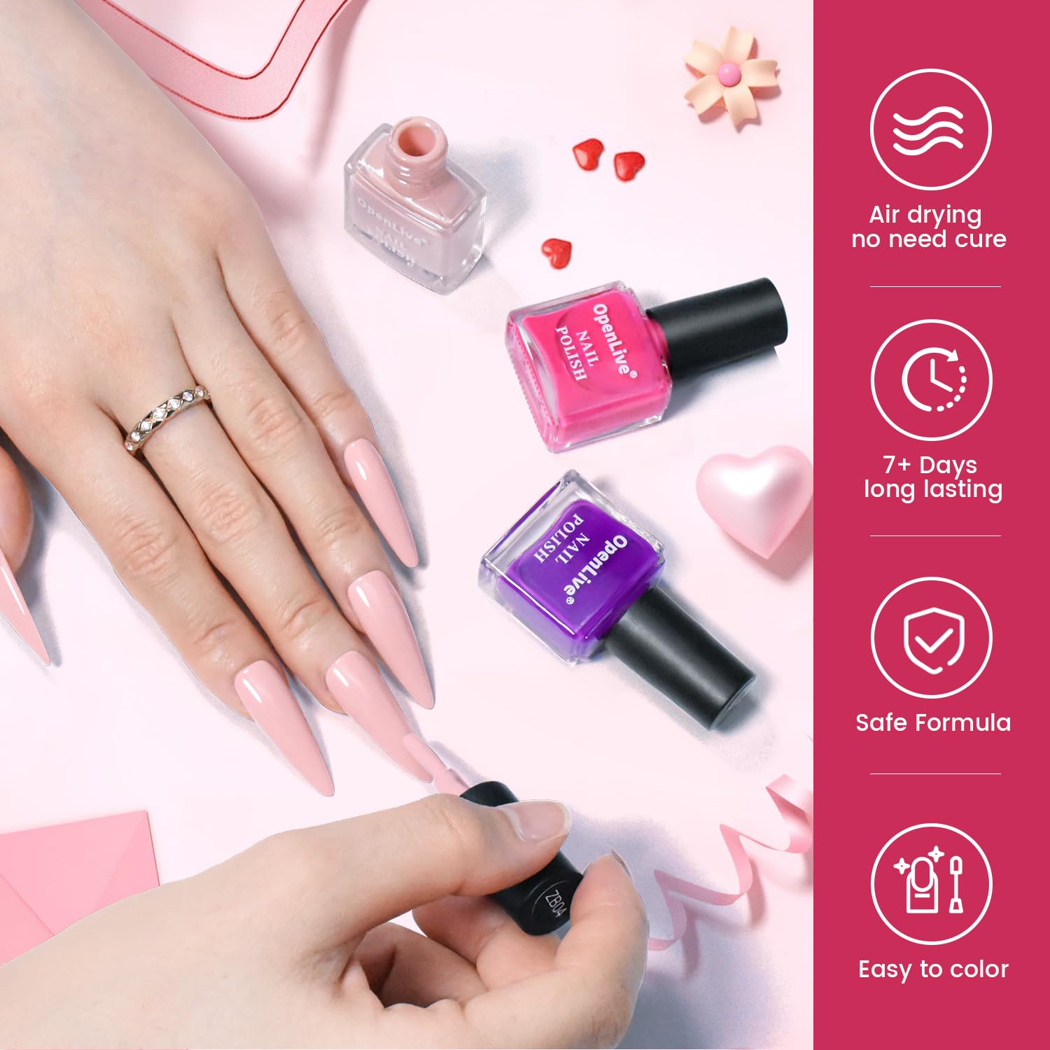 OpenLive base and top coat close-up showing protective finishing benefit
