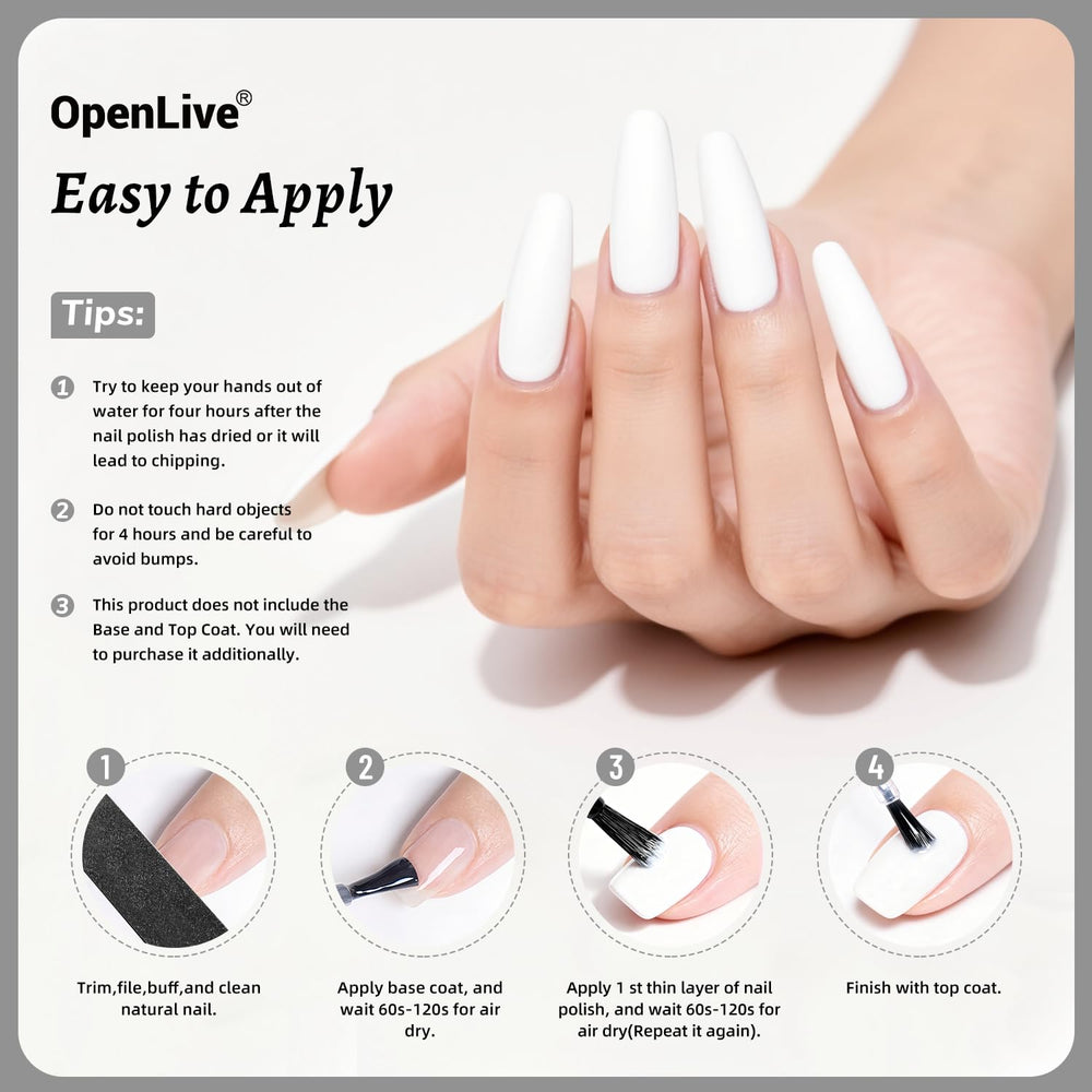 OpenLive texture droplet on swatch showing glossy finish and pigment