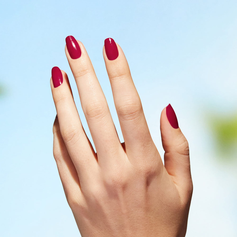 OPI swatch on forearm showing true shade and wear preview benefit