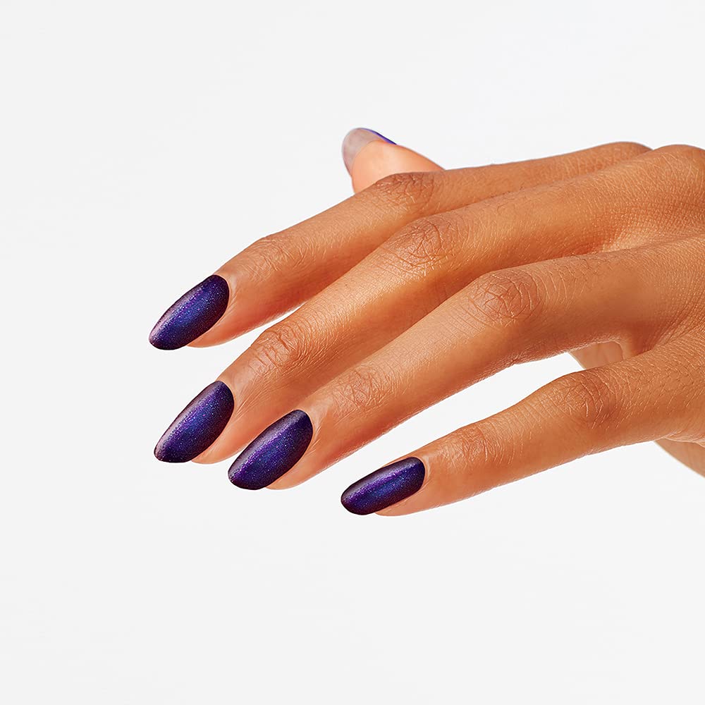 OPI swatch on hand showing true color payoff and wearable shimmer