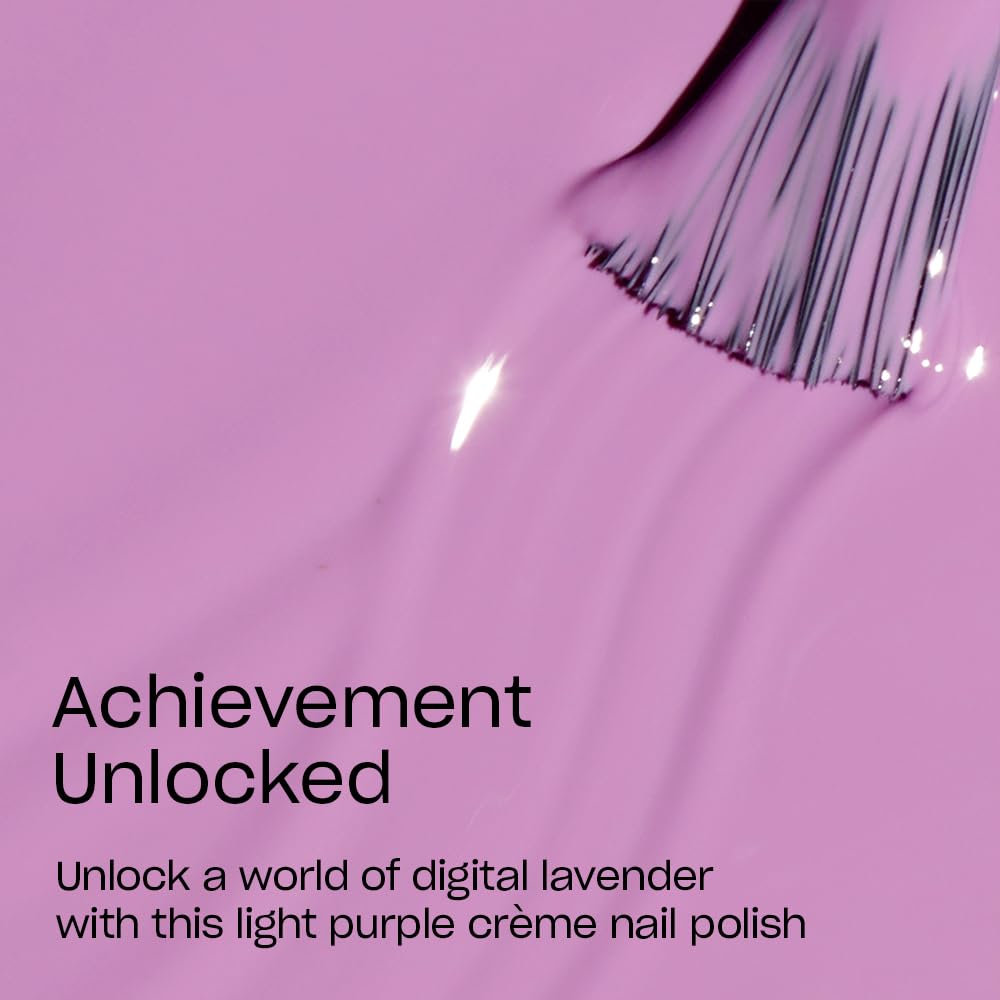 OPI brush stroke of Achievement Unlocked showing even coverage and smooth finish