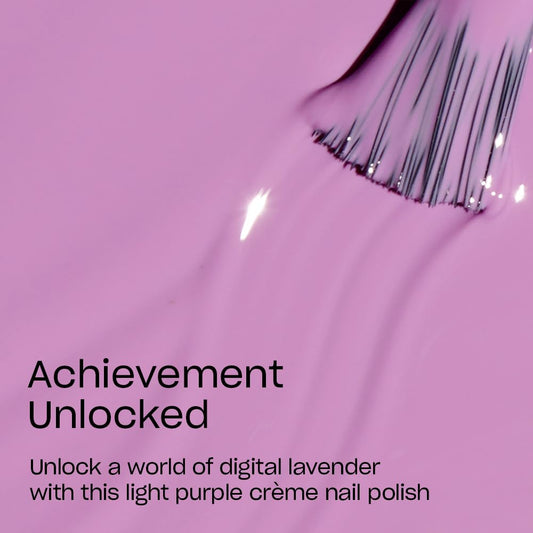 OPI brush stroke of Achievement Unlocked showing even coverage and smooth finish