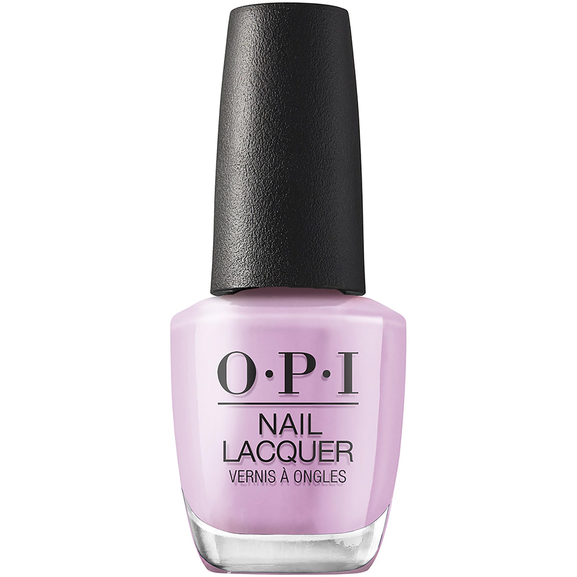 OPI bottle front view showing light purple crème and brand clarity for easy selection