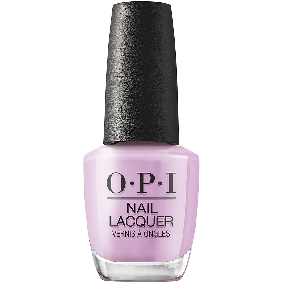 OPI bottle front view showing light purple crème and brand clarity for easy selection