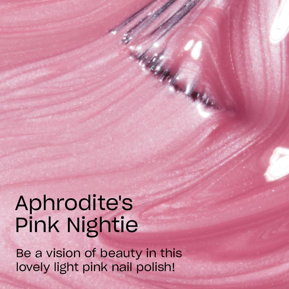OPI pro-wide brush applying Aphrodite's Pink Nightie for smooth coverage