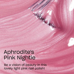 OPI pro-wide brush applying Aphrodite's Pink Nightie for smooth coverage