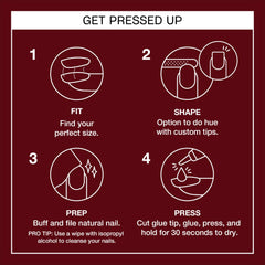 OPI hand applying press-on nails for easy at-home use