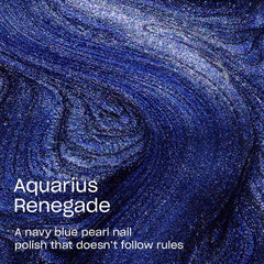 OPI brush stroke of Aquarius Renegade displaying smooth coverage and streak-free finish