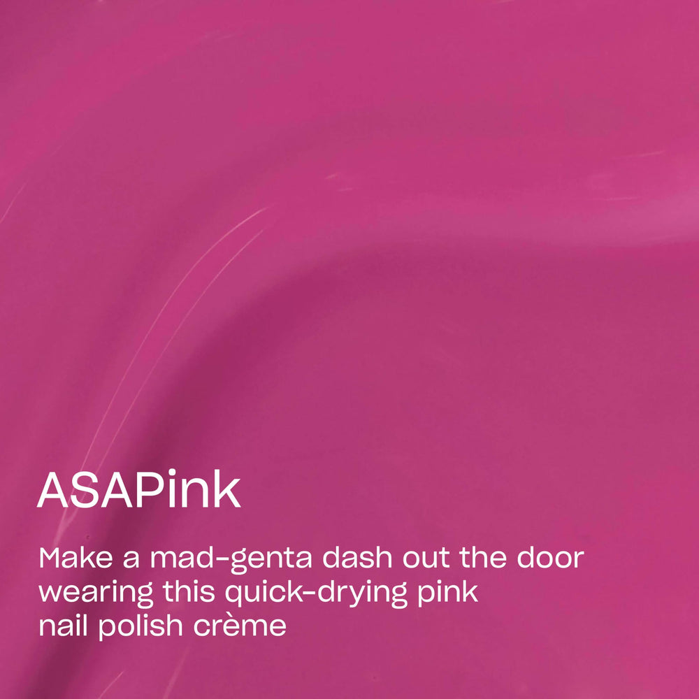 OPI ASAPink bottle beside common objects showing size and easy storage benefit