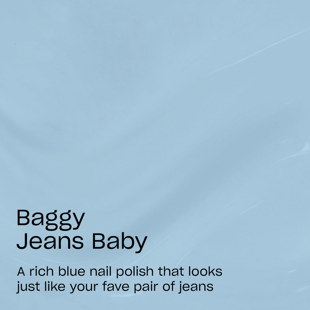 OPI brush stroke of Baggy Jean Baby showing smooth application benefit