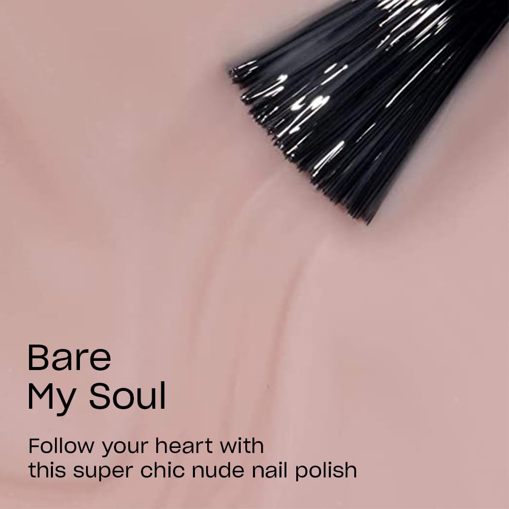 OPI bare my soul open cap with pro-wide brush demonstrating smooth application