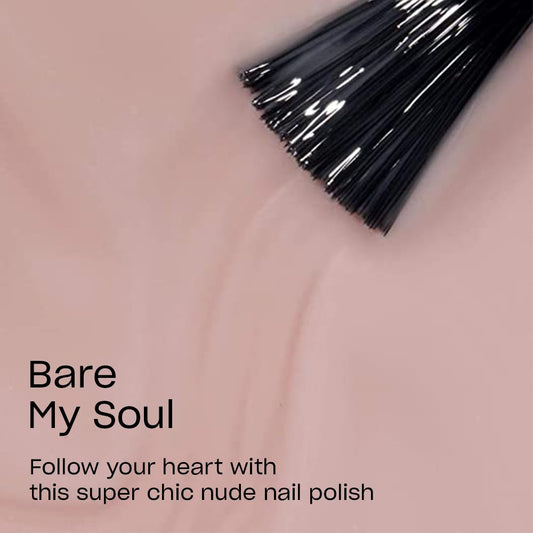 OPI bare my soul open cap with pro-wide brush demonstrating smooth application