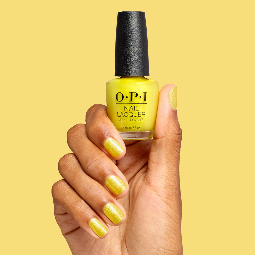 OPI bottle label at angle showing product name and summer collection identity