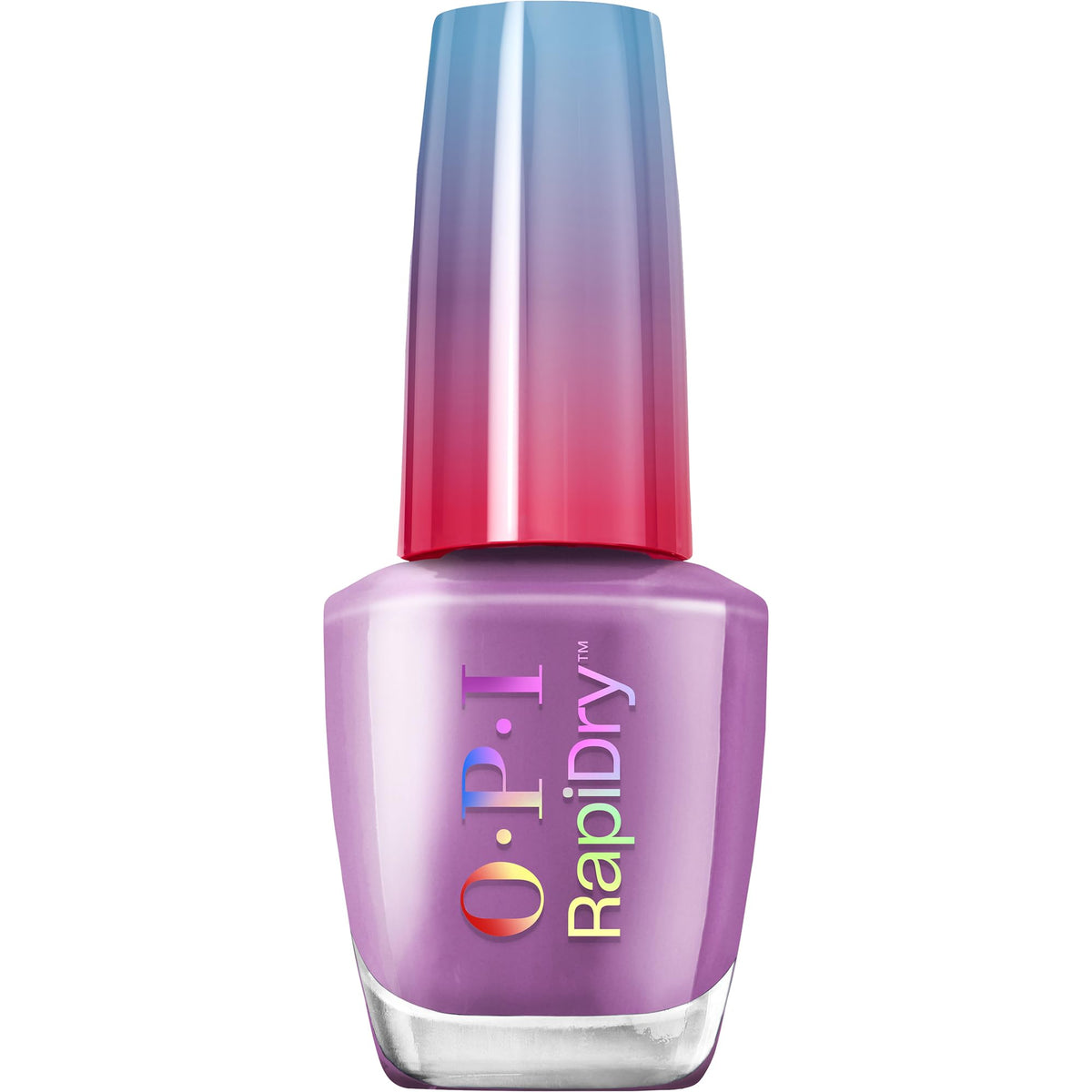 OPI Bright Back at It front bottle view showing deep purple crème and glossy shine benefit