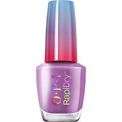 OPI Bright Back at It front bottle view showing deep purple crème and glossy shine benefit