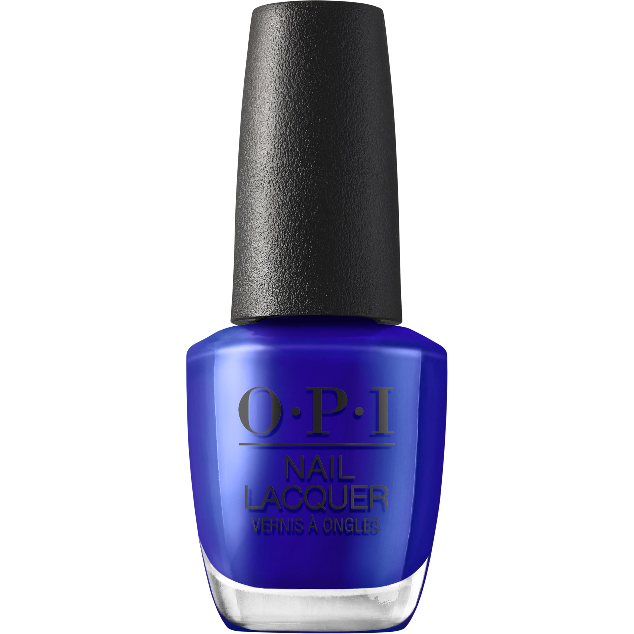 OPI bottle front view showing royal blue crème color and brand