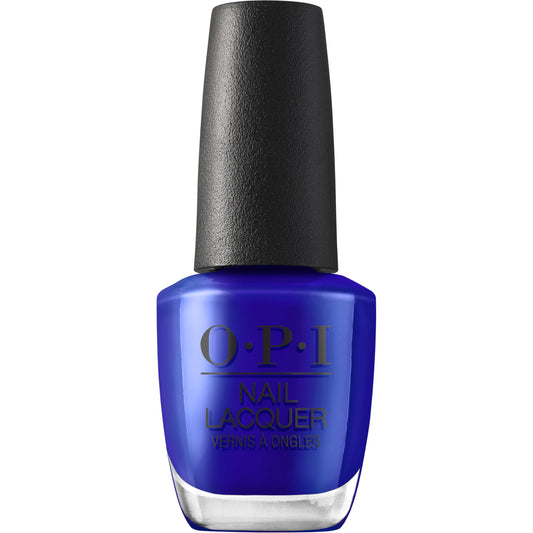 OPI bottle front view showing royal blue crème color and brand