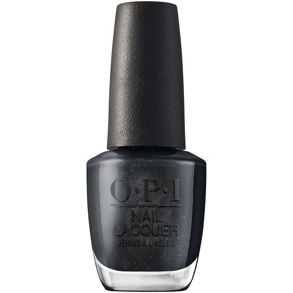 OPI bottle front view showing Cave the Way black pearl polish benefit long-lasting shine