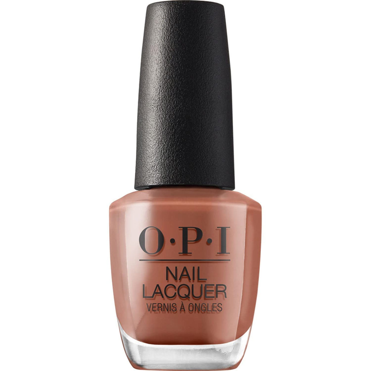 OPI Chocolate Moose front bottle showing rich brown crème and glossy finish