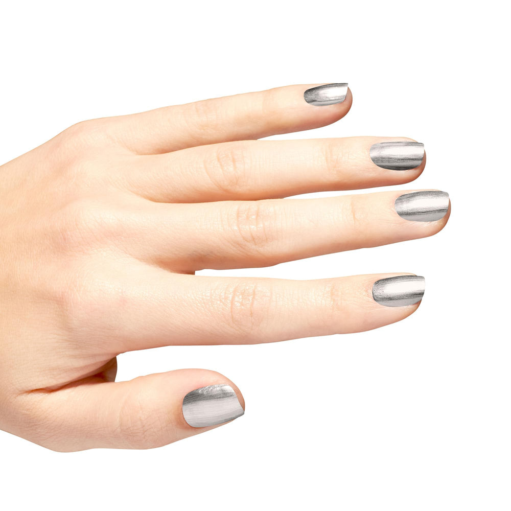 OPI Chrome Clawz close-up of polish texture highlighting reflective, high-shine finish