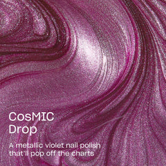 OPI CosMIC Drop close-up metallic sheen showing reflective depth and finish