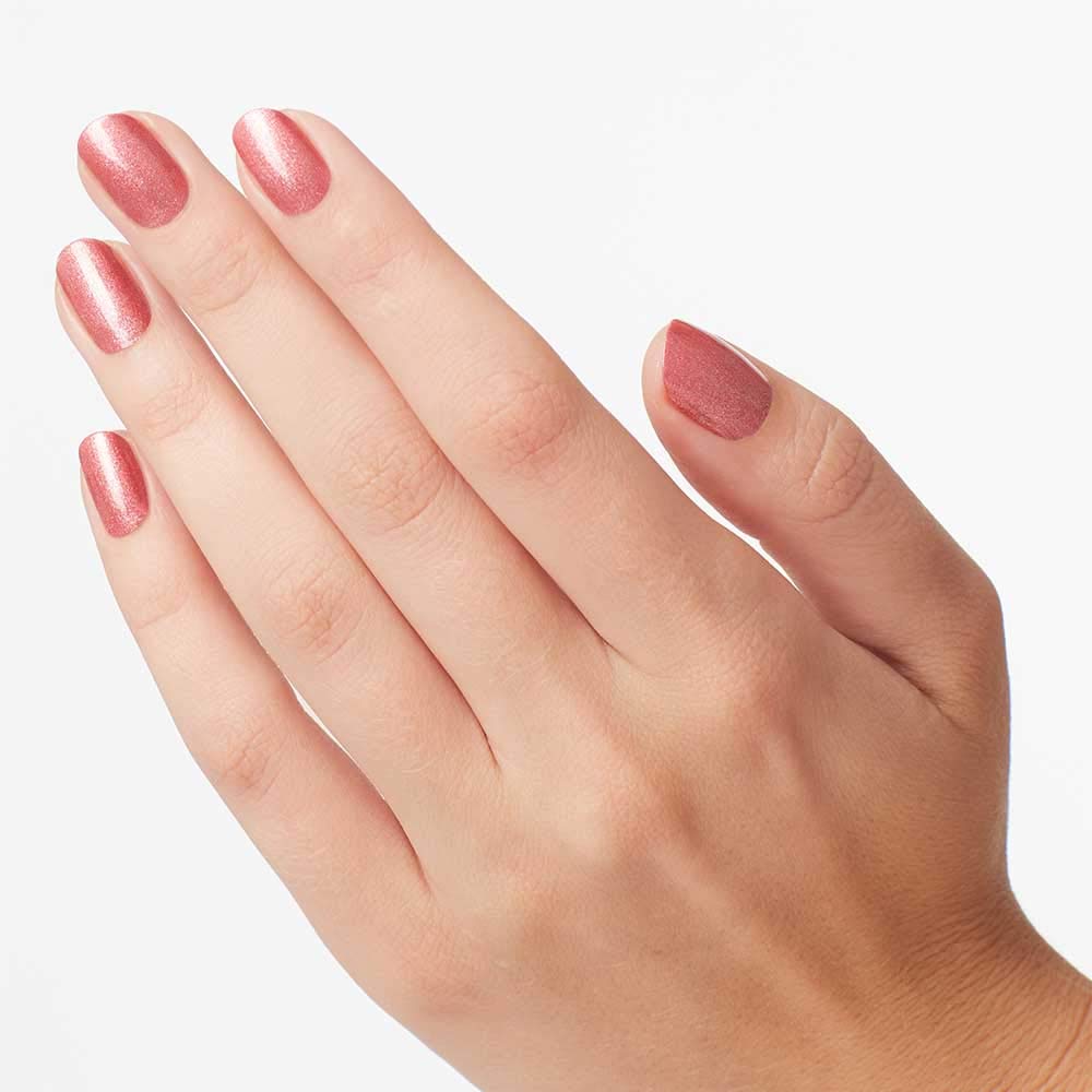 OPI brush stroke swatch of Cozu Melted In The Sun showing smooth coverage benefit