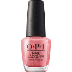 OPI Cozu Melted In The Sun front bottle showing label and glossy finish benefit