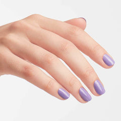 OPI swatches on skin displaying true lilac pigment accuracy