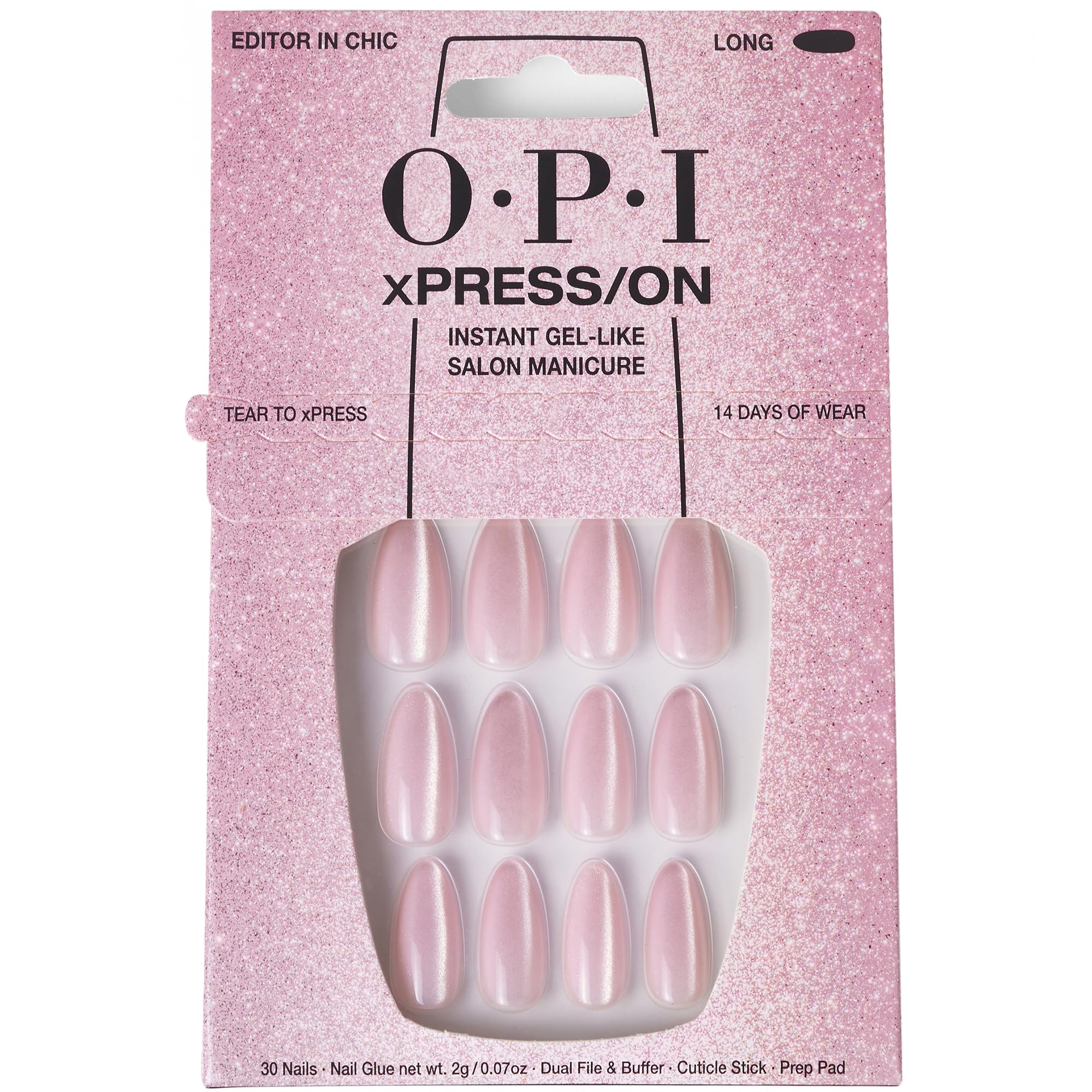 OPI Editor in Chic front packaging showing set and color benefits