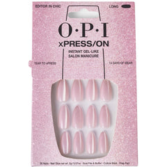 OPI Editor in Chic front packaging showing set and color benefits