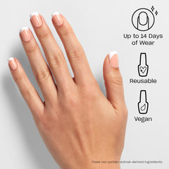 OPI Fluent in French close-up of tip detail highlighting smooth finish and salon-grade look