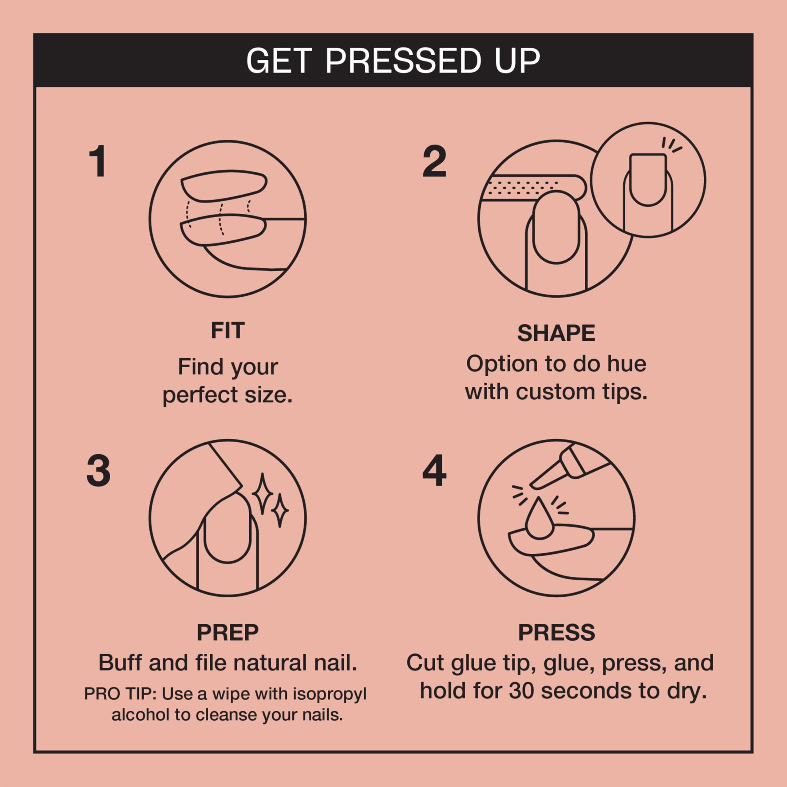 OPI Fluent in French reusable tips laid flat showing variety of sizes and long-lasting durability