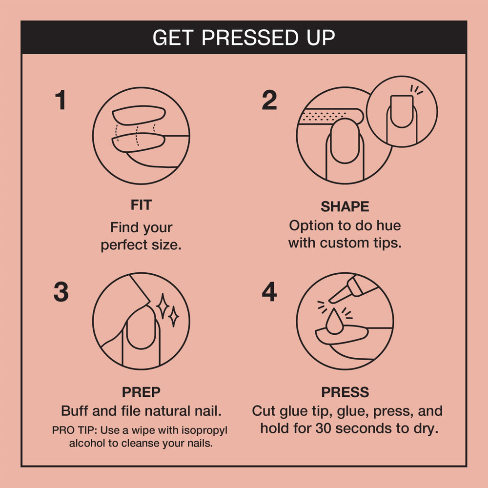 OPI Fluent in French reusable tips laid flat showing variety of sizes and long-lasting durability