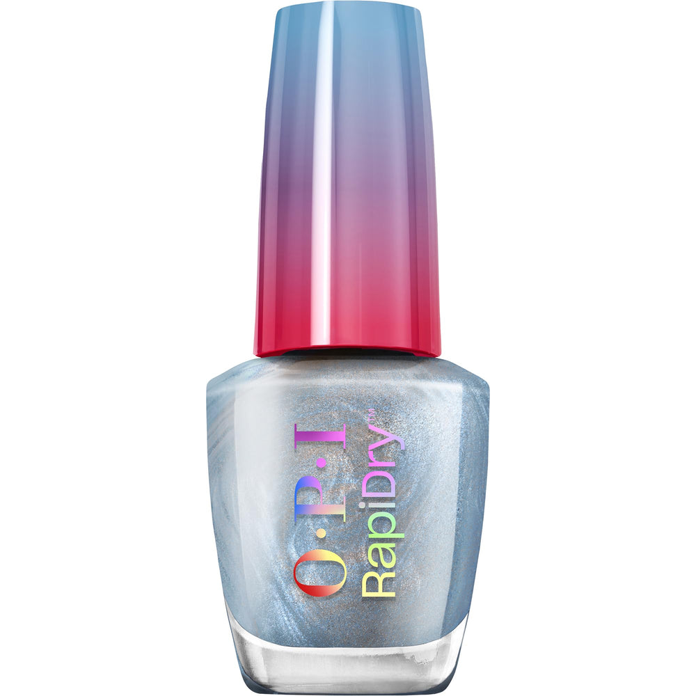 OPI freeze n’ thank you front packaging showing pearly blue finish and glossy benefit