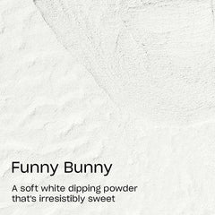 OPI Funny Bunny nail swatch on hand demonstrating soft white finish