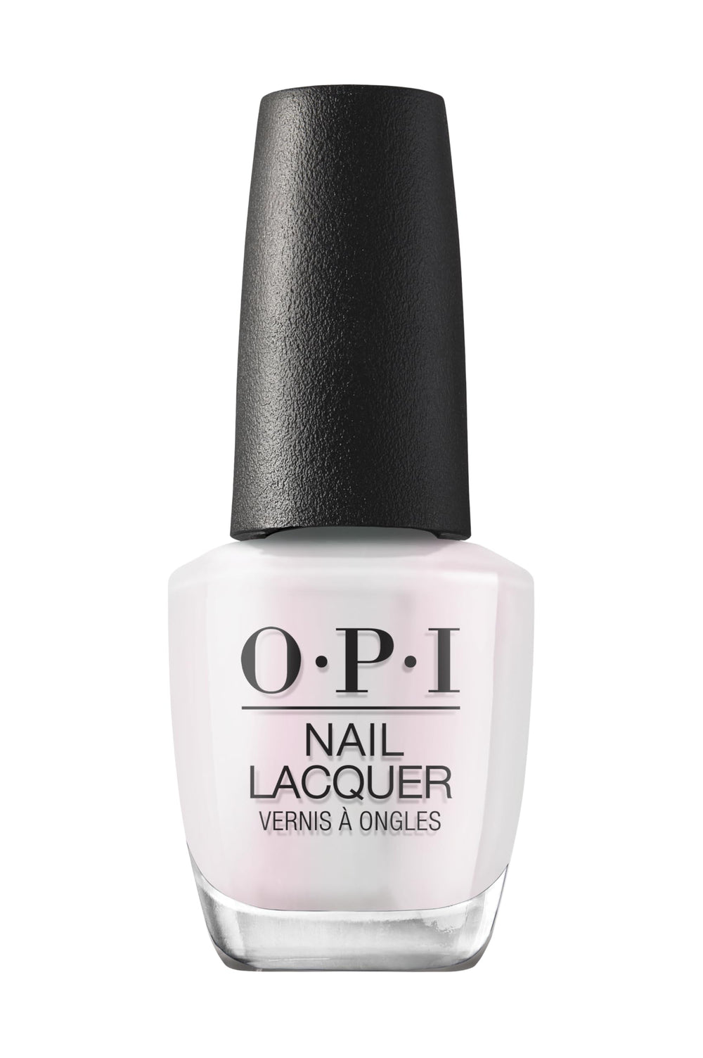 OPI bottle front view showing sheer pink pearl lacquer and glossy finish