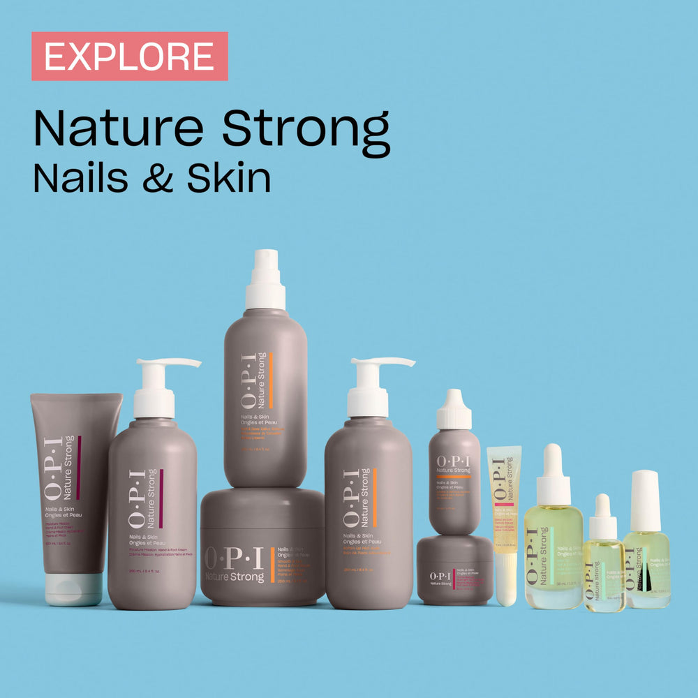 OPI lifestyle photo of hands using oil for quick at-home manicure