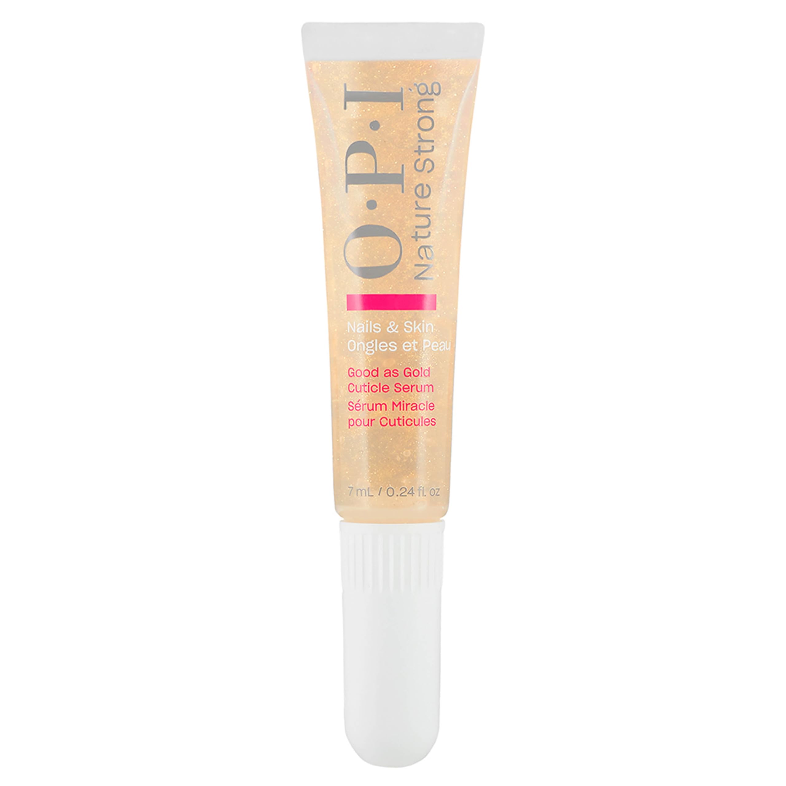 OPI Good as Gold front packaging showing product and size benefits