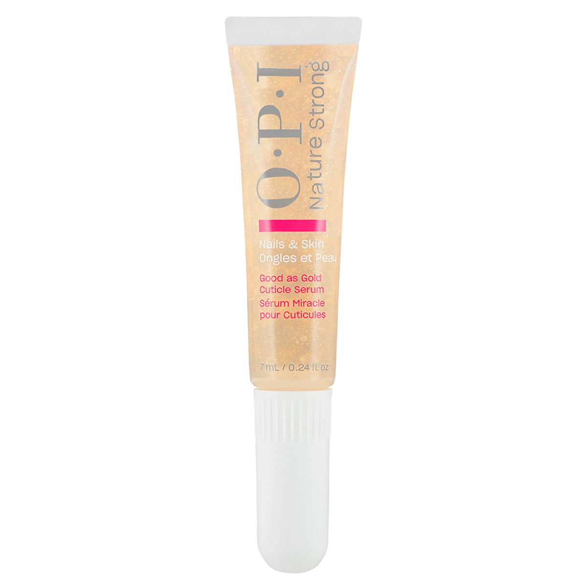 OPI Good as Gold front packaging showing product and size benefits