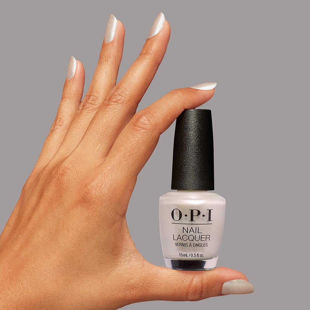 OPI close-up of nail finished with shimmer for refined luminous tips