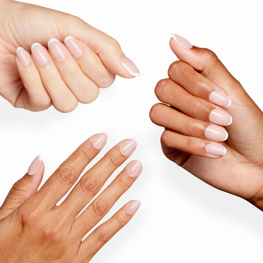 OPI nails being applied by hand demonstrating quick press-on application and secure hold