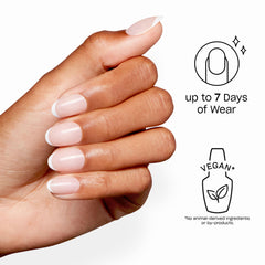OPI close-up of white French tip and neutral base highlighting crisp, salon-quality finish